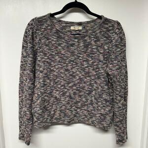Madewell Womens Gathered Shoulder Pullover Sweater Multicolor Knit Size Small